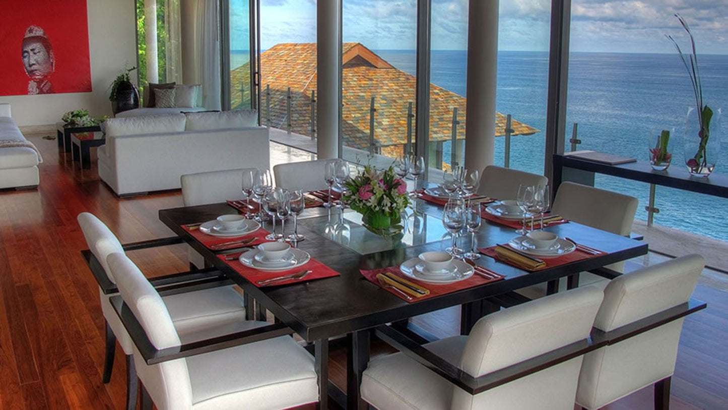 Seaview 6-bedrooms clifftop villa in Millionaire’s Mile Kamala beach (17.5 meters infinity pools with jacuzzi, private spa, fully staffed)