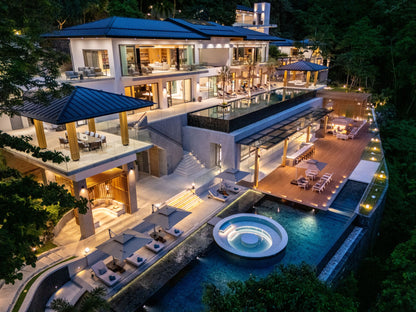 Seaview 12-bedrooms villa in Millionaire’s Mile Kamala beach (2 infinity pools, cinema, spa, gym, wine cellar)