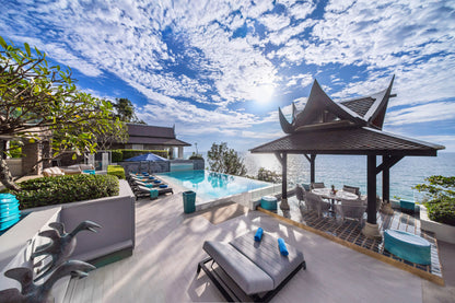 Seaview 7-bedrooms clifftop villa in Millionaire’s Mile Kamala beach (2 infinity pools, cinema, spa, gym, private chef)