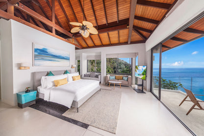 Seaview 7-bedrooms clifftop villa in Millionaire’s Mile Kamala beach (2 infinity pools, cinema, spa, gym, private chef)